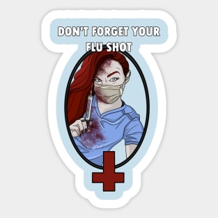 Evil nurse flu shot Sticker